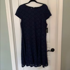 Navy lace Dress NWT